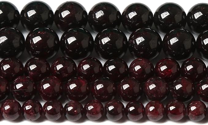 6MM 60PCS Natural Garnet Gemstone Loose Beads for Jewelry Making DIY Bracelet Crystal 1 Strand