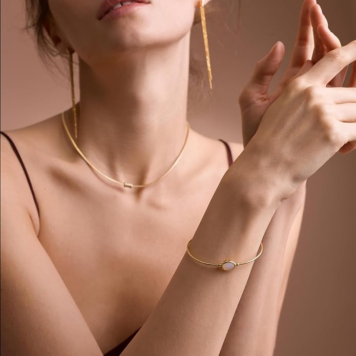 Cuffs Bracelet for Women Minimalist Gold Coil Craft Cuff Bracelet Italian Coil Craft Handmade Jewelry Christama Birtherday Gift