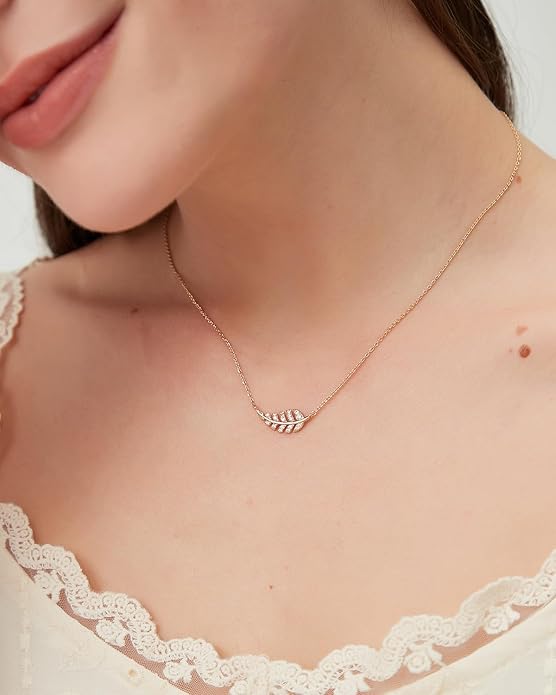 COBI Jewelry Set for Women, 18K Gold & Rhodium Plated CZ Necklace & Earrings, Clover Halo Infinity Solitaire Feather Designs, Dainty Crystal Pendant Sets, Trendy Fashion Gifts for Her