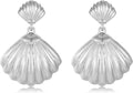 Gold Sliver Shell Earrings for Women Trendy Gold Dangle Earrings Beach Jewelry for Birthday
