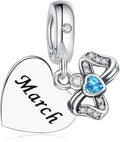 Birthstone Charms 925 Sterling Silver Charms Fit Pandora Charms Bracelet Fit Wife Mother's Day Christmas Birthday Gift