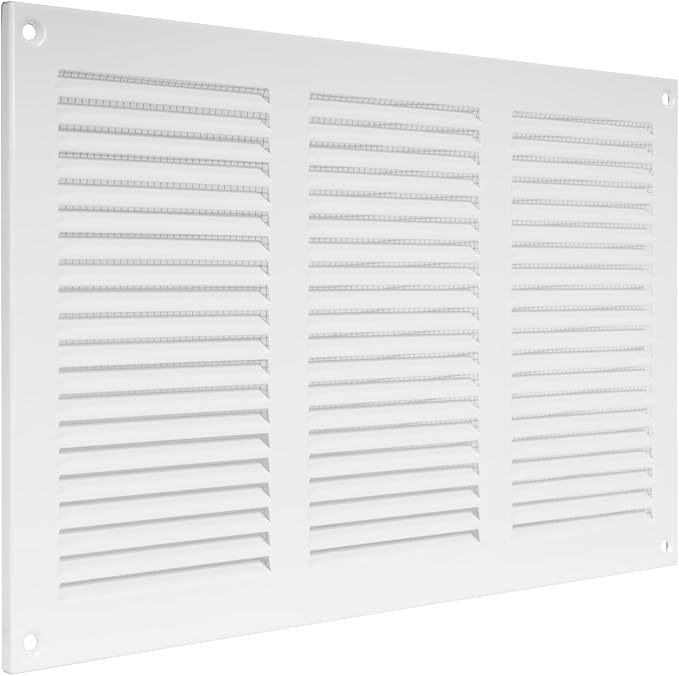 12 x 8 Inch White Galvanized Steel Return Air Register Vent Cover, AC Vent Cover by ECOPROVENT