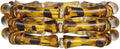 Tortoise Shell Bamboo Bangle Bracelet for Women – 3-Layer Acrylic Stretch Cuff with Faux Tortoiseshell Pattern – Retro Stackable Jewelry