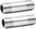 ChillWaves 304 Stainless Steel Pipe Fitting, Nipple Cast Pipe 1/4" NPT Male x by VisittheCHILLWAVES