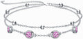 Dorunmo 925 Sterling Silver Birthstone Anklet Bracelets for Women Birthday Mother's Day Jewelry Gifts for Wife Girlfriend Mother Her
