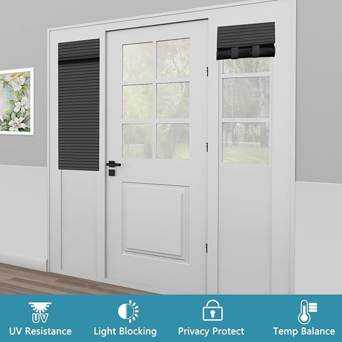 Muamar French Door Curtains Privacy Door Blind, Front Door Window Curtain - Image 8