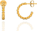 Gold Hoop Earrings for Women – Brass 18k Gold Plated Round Hoop Earrings, Lightweight Gold Plated Fashion Jewelry, Elegant Statement Earrings for Party & Daily Wear