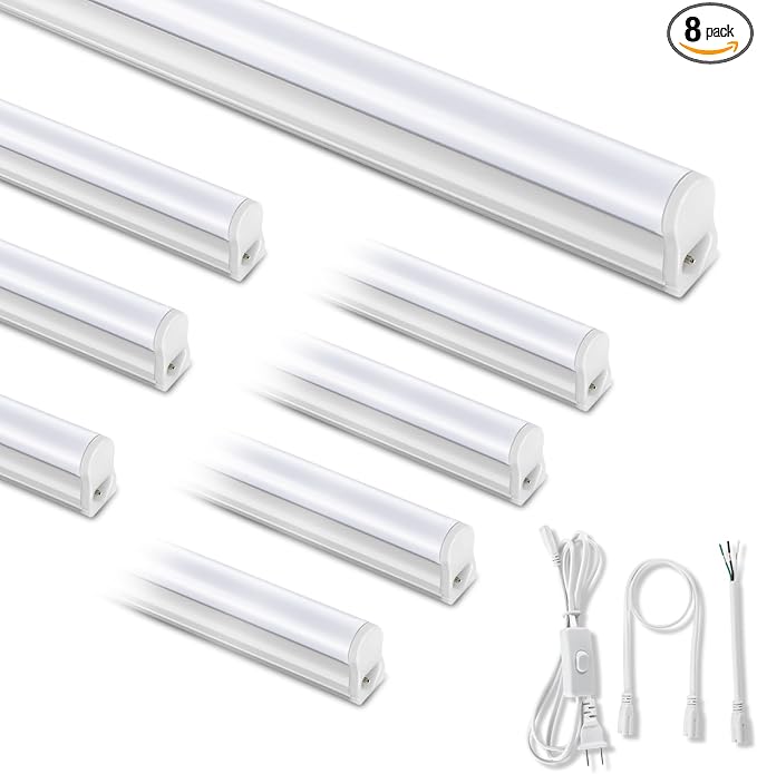 Upgraded 4FT T5 LED Integrated Fixture, 2300LM Linkable LED Shop Light by SUNLINKCO