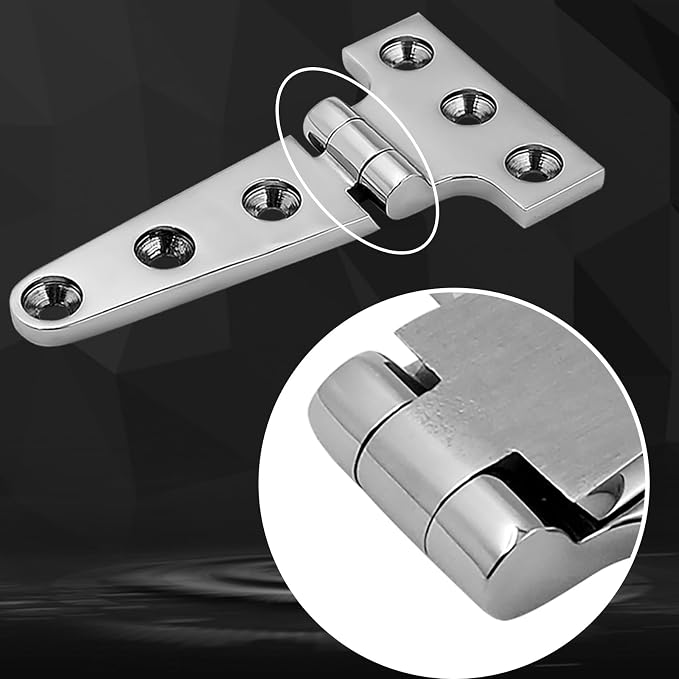 316 Stainless Steel T Hinges Marine Grade 4'' x 2" Heavy Duty Boat Hatch Hinge - Image 7