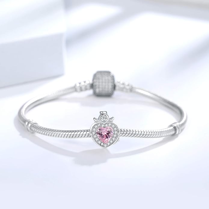 925 Sterling Silver Charms Fit Pandora Charms Bracelet I Love You to Infinity and Beyond Fit Wife Mother's Day Christmas Birthday Gift