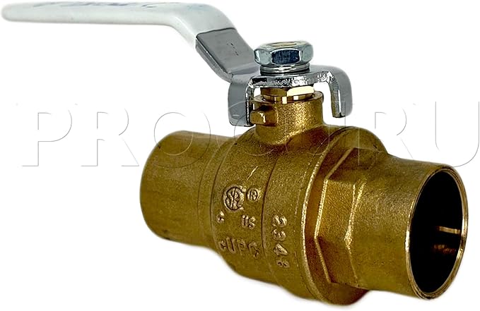 PROCURU 1-Inch Sweat Heavy Duty Brass Ball Valve, Full Port, 600 WOG, LF - Image 3