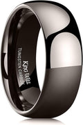 King Will Tungsten Carbide Wedding Band for Men Women Promise Rings for Couples Domed High Polish
