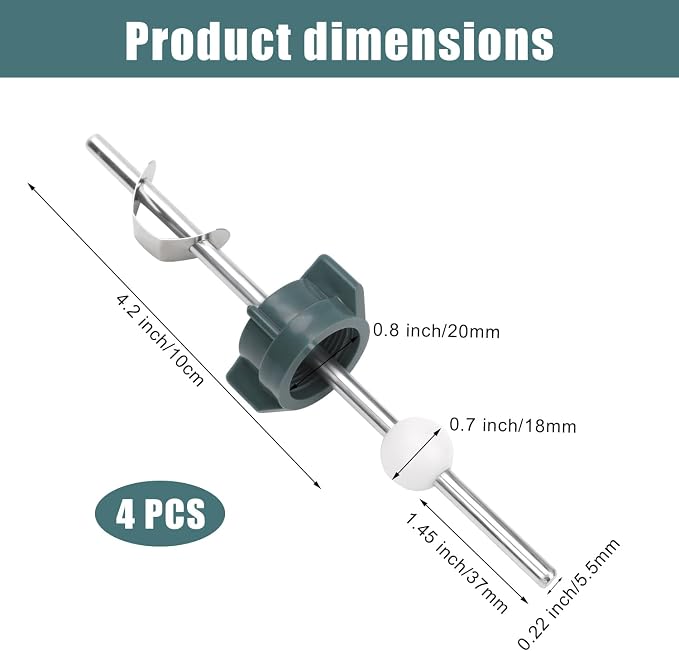 4pcs Sink Ball/Pivot Rod Replacement Parts Bathroom Sink Drain Stopper Kit - Image 2
