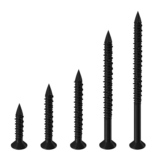 WenSilon 3/16" x2-1/4 Black Concrete Screw Anchor Black Flat Head - Image 3