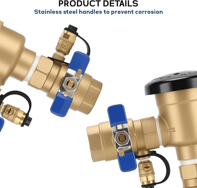 MEASUREMAN 1" Pressure Vacuum Breaker Assembly, Heavy-Duty Bronze Backflow - Image 5