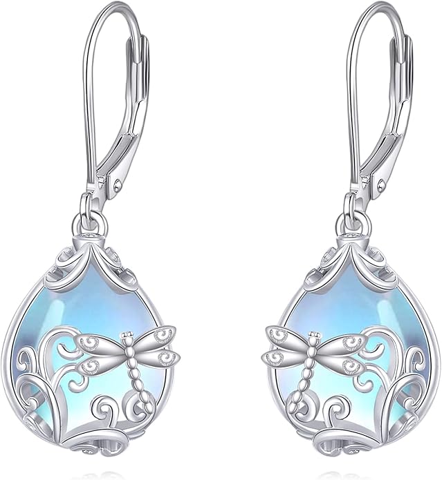 POPLYKE Celtic Filigree Teardrop Drop Dangle Earrings Sterling Silver Leverback Earrings Jewelry for Women