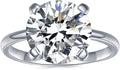 IMOLOVE Solitaire Moissanite Engagement Ring, 1CT D Color VVS1 Clarity, 925 Sterling Silver with 18K White Gold Plated, Ideal Gift for Women