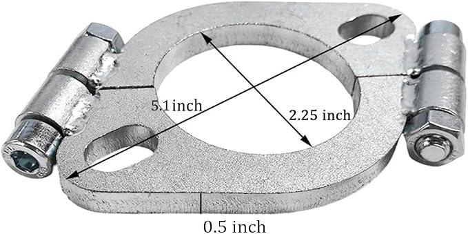 2 Packs 2.25 inch Split Flange Repair Kit, 2 Bolt 2.25"/57mm Exhaust Flange - Image 2