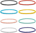 XIJIN 18 Pieces Elastic Beaded Anklets for Women Handmade Beach Boho Colorful Beads Ankle Bracelets Set