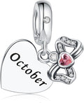 Birthstone Charms 925 Sterling Silver Charms Fit Pandora Charms Bracelet Fit Wife Mother's Day Christmas Birthday Gift