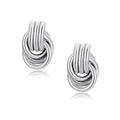 Big Chunky Knot Link Earrings for Women Silver Circle Geometric Drop Dangle Earring Stud