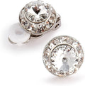 | Crystal Clear and Crystal AB Rhinestone Clip On or Pierced Earrings for Dance, Pageant, Prom, Performance, Wedding