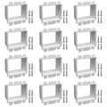 2-Gang BE2 Non-Metallic Electrical Power Outlet Box Extender, 12 Pack | ETL by XGGYA