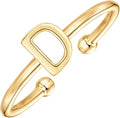 PAVOI 14K Gold Plated Initial Letter Adjustable Ring for Women - Thin Initial Band - Dainty Fashion Jewelry Gifts