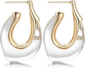 Acrylic Hoop Earrings Chunky Huggie Statement Vintage Earrings Cute Resin Drop Earring Trendy Jewelry Gifts for Women