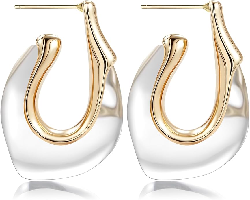Acrylic Hoop Earrings Chunky Huggie Statement Vintage Earrings Cute Resin Drop Earring Trendy Jewelry Gifts for Women