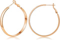 Gacimy 14K Gold Plated Hoop Earrings for Women, 14k Real Gold Plated with 925 Sterling Silver Post, Hypoallergenic Lightweight Thick Hoops Earrings for Women Trendy