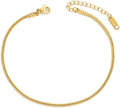 Anklets for Women Dainty CZ Ankle Bracelet 18K Gold Plated Waterproof Boho Dot Star Moon Daisy Ocean Beaded Anklet Trendy Foot Jewelry