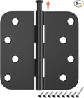 HOSOM 6 Pack Heavy Duty Door Hinges, Matte Black Door Hinges 4X 4 Inch by HOSOM