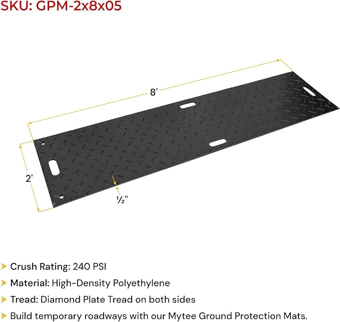 6 Pack 2' x 8' Ground Protection Mats - Image 8