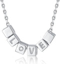 Lab Grown Diamond Necklace, Solid 925 Sterling Silver with Round Cut, Fine Jewelry for Women Anniversary Birthday Valentine’s Day Gifts