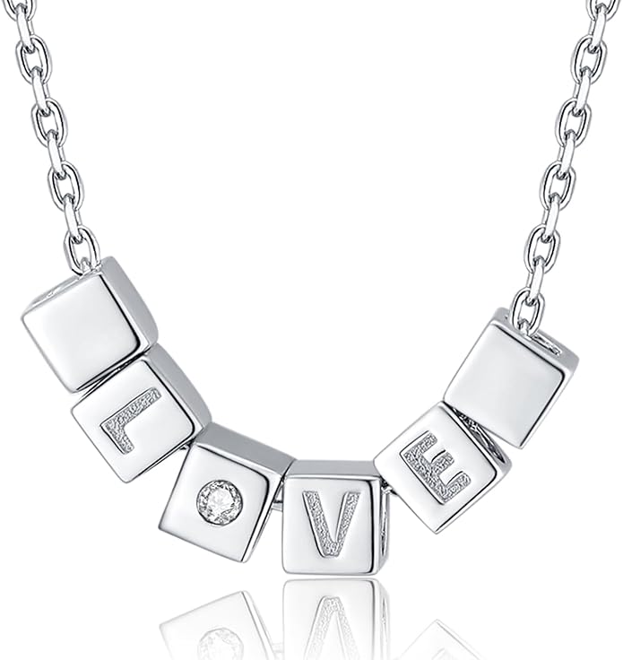 Lab Grown Diamond Necklace, Solid 925 Sterling Silver with Round Cut, Fine Jewelry for Women Anniversary Birthday Valentine’s Day Gifts