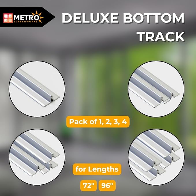 Sliding Screen Door Deluxe Bottom Track, 1” Wide 3/8” Tall - 48 in - Image 6