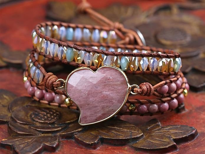 ZOSOJONA Women Wrap Bracelets Boho Natural Stone Jasper Turquoises Strand Bracelet Jewelry Collection
