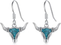 Western Earrings for Women 925 Sterling Silver Turquoise Western Country Dangle Drop Earrings Country Jewelry Gifts for Cowgirl Cowboy