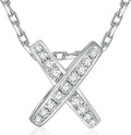 Lab Grown Diamond Necklace, Solid 925 Sterling Silver with Round Cut, Fine Jewelry for Women Anniversary Birthday Valentine’s Day Gifts