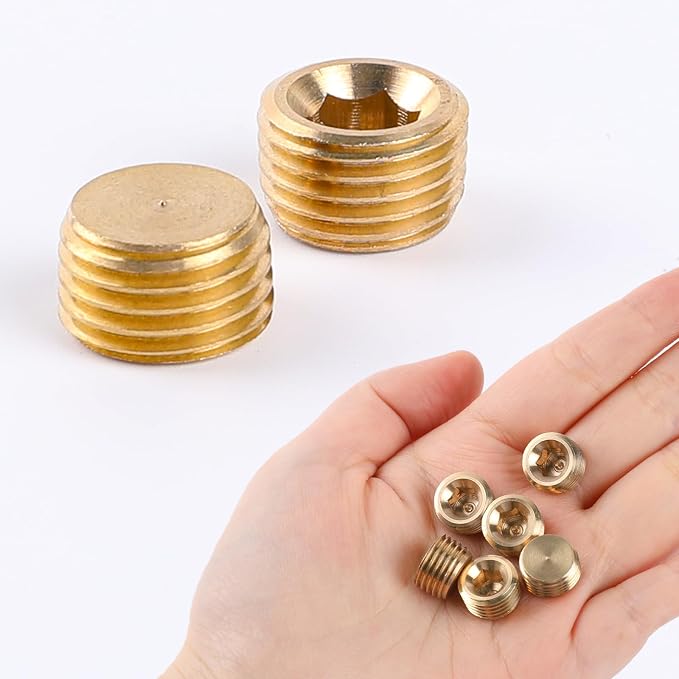 Brass 3/8" NPT Male Pipe Plug Fitting Set - Image 3