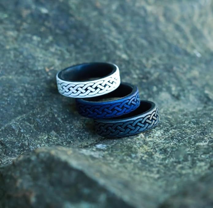 Knot Theory Celtic Butterfly Sailor Infinity Silicone Ring for Men Women - Breathable Dual Layer Comfort Fit 6mm Bandwidth