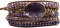 ZOSOJONA Women Wrap Bracelet Boho Natural Jasper Crystal Stone Beads Strand Bracelets
