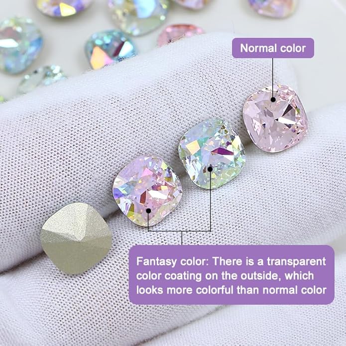 AOBOCO Sterling Silver Leverback Earrings Embellished with Crystals from Austria, Hypoallergenic Cushion Cut Square Crystal Earrings, Fine Anniversary Birthday Jewelry Gifts for Women