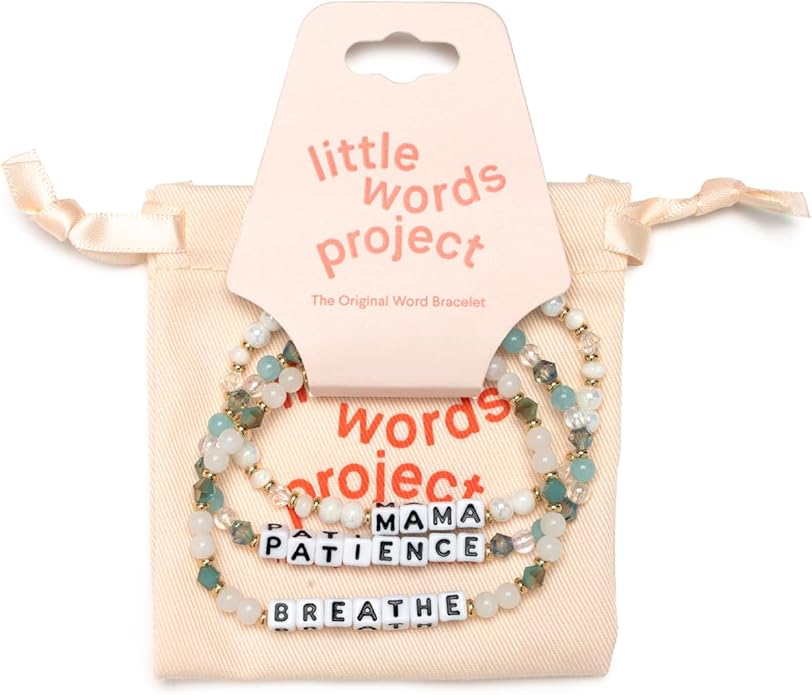 Little Words Project Mother's Day Gifts, The Original Word Bracelet, Made with Colorful Beads and Plated Brass Hardware, Handcrafted Design & Positive Message
