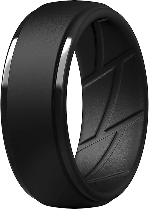 ThunderFit Men's Silicone Rings 10mm Wide 2.5mm Thick Rubber Bands, Breathable, Variety Multipack 1-10
