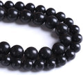 120PCS 6MM Natural Stone Shungite Beads Crystal Loose Beads for Jewelry Making DIY Bracelet