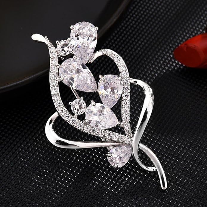 Flower Floral Brooch Pin Pearl Rhinestone Crystal Brooches Pins Scarf Brooch Clip Christmas Lapel Pin Dress Accessories for Women