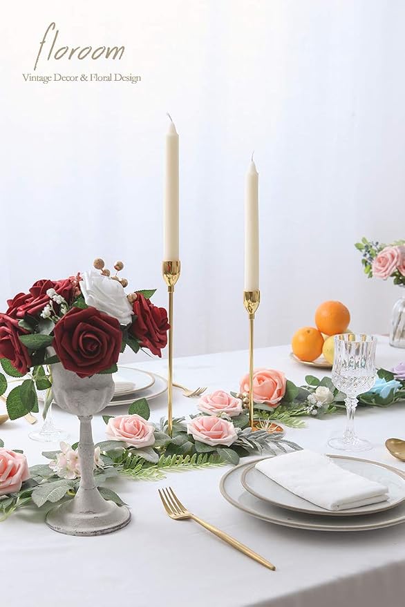 Artificial Flowers 25pcs Real Looking Blush Foam Fake Roses - Image 6