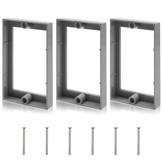 HXH Single Gang Receptacle Outlet Box Extender, 1/2 Inch, 3 Pack | by HUIXHAO